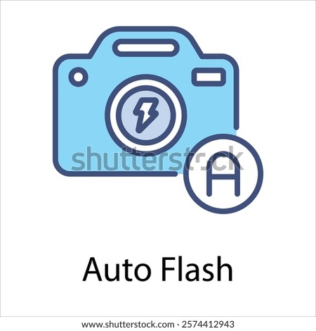 Auto Flash Vector icon stock illustration