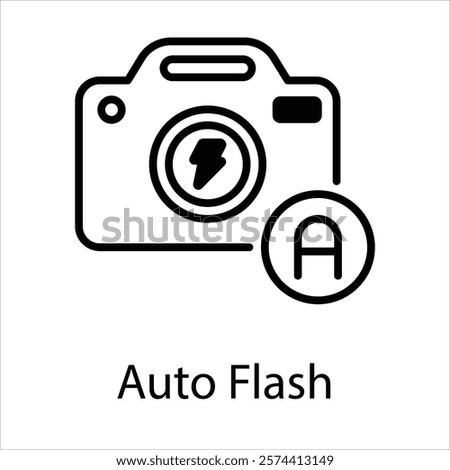 Auto Flash Vector icon stock illustration