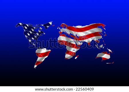 Usa Flag As World Map Stock Photo 22560409 : Shutterstock