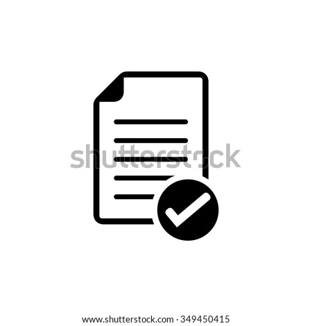 document with Check mark sign icon