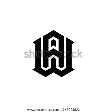 initial letter AW logo or icon monogram. EPS 10