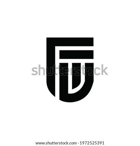 initial letter FTV logo or icon monogram. EPS 10