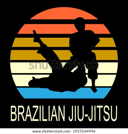 Krav Maga Brazilian ju-jitsu Vector Design. This illustration can be used as a print on T-shirts, cups, bags, Phone Case etc.