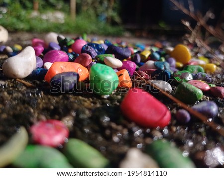 Colorful Decorative Gravel Stones For Aquarium and Garden Aprilia 13th 2021 Imagine de stoc © 