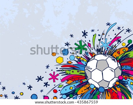 Football doodles ornament background. Soccer bright sketches. European football theme sport wallpaper. Football championship. France football. Brazil football. Soccer background. Football background.