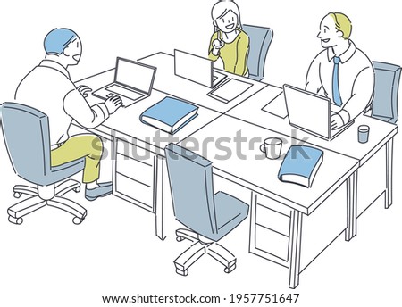 Colleagues talking in the office