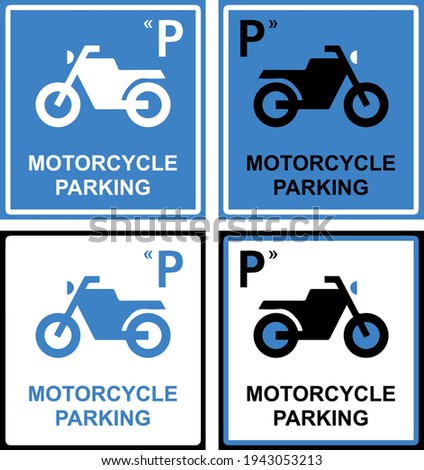 vector sign parking motorcycle moped. parking place  Сток-фото © 