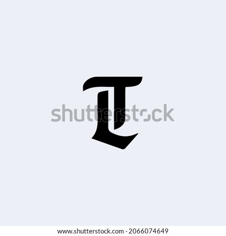 letter T logo icon design with L, blue T with L logo Stock fotó © 