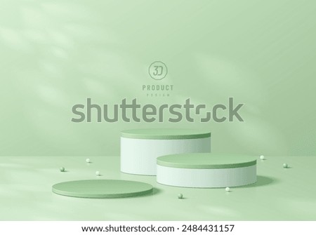 Similar – Image, Stock Photo 3d illustration studio with geometric shapes, podium on the floor. Platforms for product presentation, mock up background.