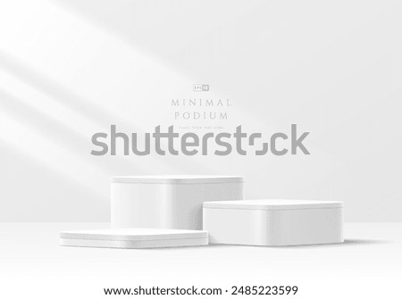 Similar – Image, Stock Photo Set of white cosmetic bottles with soft shadows on light blue background. Home and beauty salon care concept, mock up, copy space, beauty industry banner, flyer, coupon, healthcare