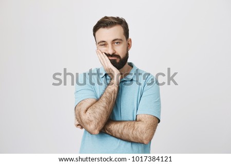 Similar – Image, Stock Photo Portrait of very tired & exhausted female UK NHS doctor in front of hospital,blurry out of focus background, Coronavirus COVID-19 pandemic outbreak crisis,overworked medical staff working long shifts