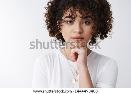 Similar – Image, Stock Photo Alluring young woman looking in mirror on sunny day