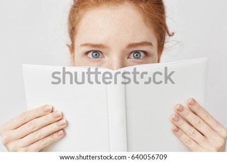 Similar – Image, Stock Photo behind blue eyes Freckles