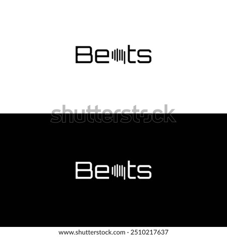 Beats Music Minimal Word Mark Logo Design