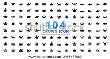 Royal crown icon set. Crown element. Crown vector illustration