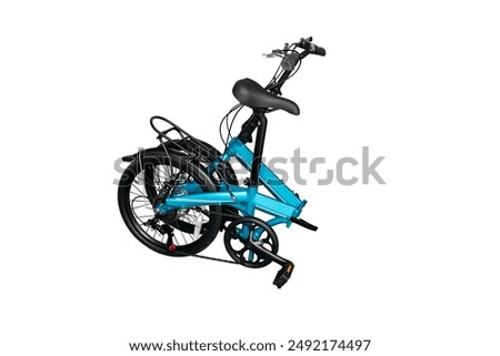 Similar – Image, Stock Photo Foldable bike by the ocean at sunset