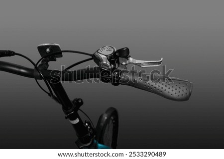 Similar – Image, Stock Photo bicycle handlebar, bike mode of transport