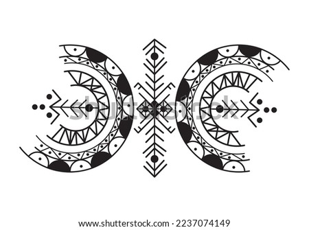 Amazigh Symbol, Tifinagh symbol, berber drawing, African symbol, tattoo from amazigh tribe.