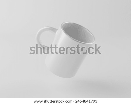 Similar – Image, Stock Photo White tea cup and saucer with a pattern for drink on white background. Ceramic coffee cup or mug close up. Mockup classic porcelain utensils. copy space