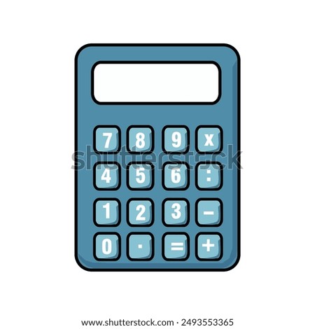 Calculator illustration vector in minimalist and flat style isolated on white background