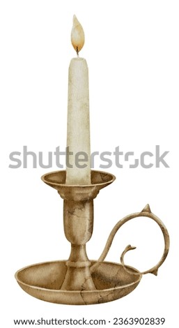 Similar – Image, Stock Photo candlesticks Light Lamp