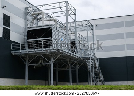 Similar – Image, Stock Photo Fan, external ventilation on a building