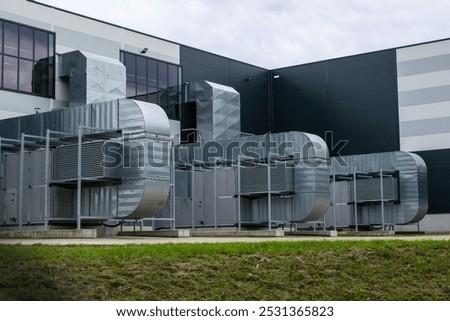 Similar – Image, Stock Photo Fan, external ventilation on a building