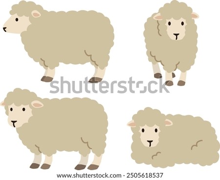 Similar – Image, Stock Photo Group of sheeps Sheep Herd