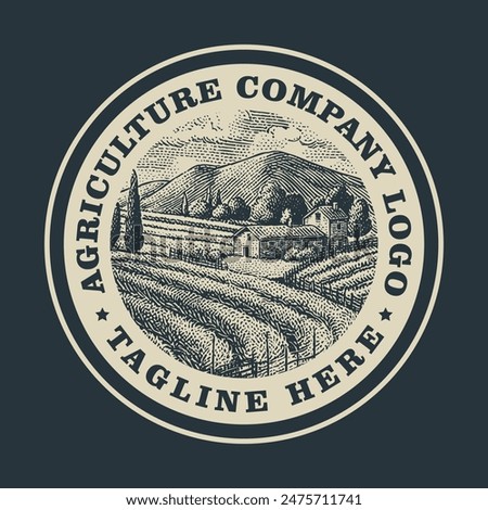 agriculture and organic farm logo badge