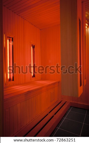 A infrared sauna cabin, for musscle pain threatment