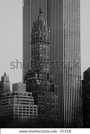 Old and New Skyscrapers in New York City