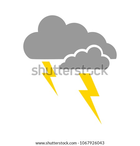 weather storm illustration,  sun rain symbol - weather storm icon