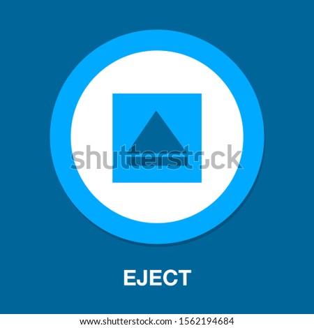 vector eject button icon - media symbol - eject music or play video