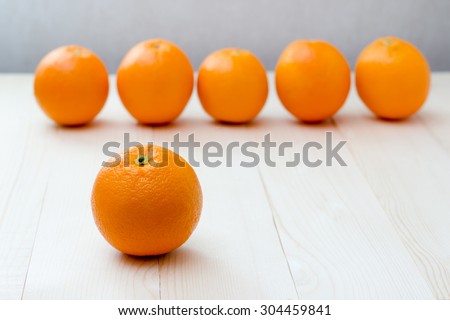 Orange think different concept or Leadership concept