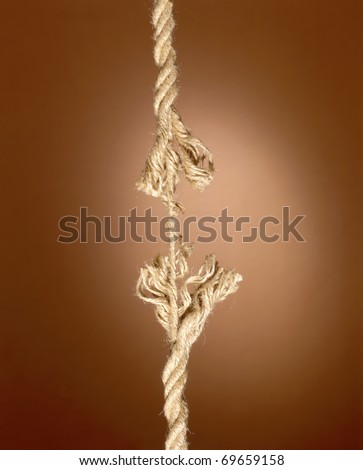 Frayed Rope about to Break