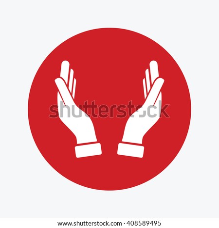 Hands Icon Stock Vector Illustration 408589495 : Shutterstock