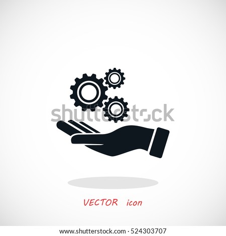 Installation and support icon, flat design best vector icon