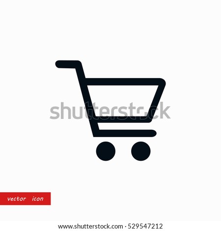 Shopping Cart icon, flat design best vector icon