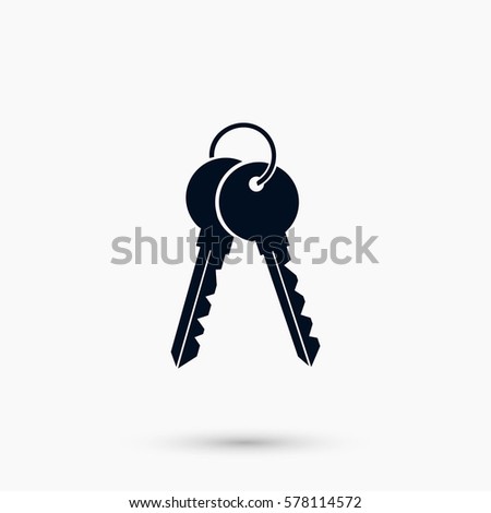 Keys Icon vector, flat design best vector icon