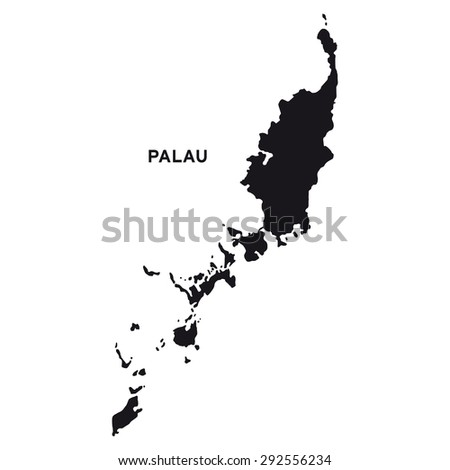 Palau map vector