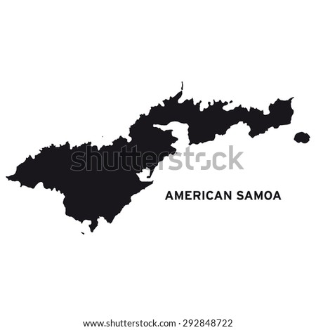 American Samoa map vector