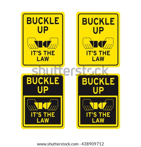 Buckle up traffic sign its the law vector set 商業照片 © 