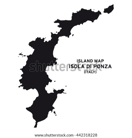 Island map of Isola di ponza (Italy)