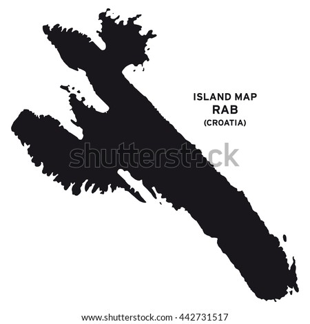 Island map of Rab (Croatia)