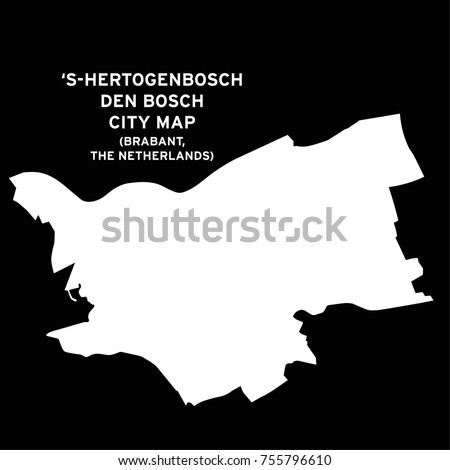 Den Bosch or Hertogenbosch, Brabant, The Netherlands city map vector