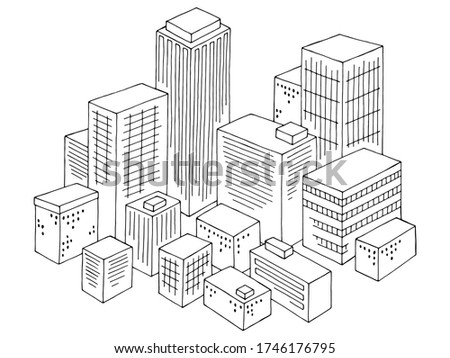 City Clipart Black And White 