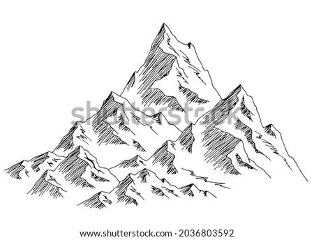 Mountain Black And White Clipart | Free download on ClipArtMag