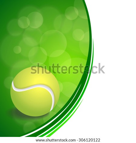 Background abstract green sport white tennis yellow ball frame illustration vector