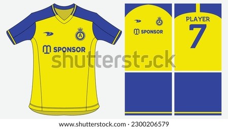 Jersey Al Nassr 2022 Home, yellow jersey.