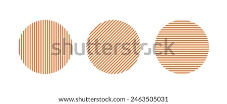 set icon circle vector lines, design element.